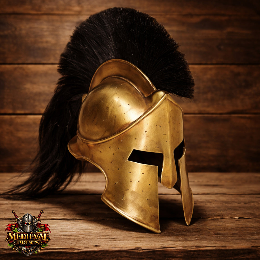 Brass Antic Spartan Warrior Helmet: 300 Movie Replica, Spartan helmet