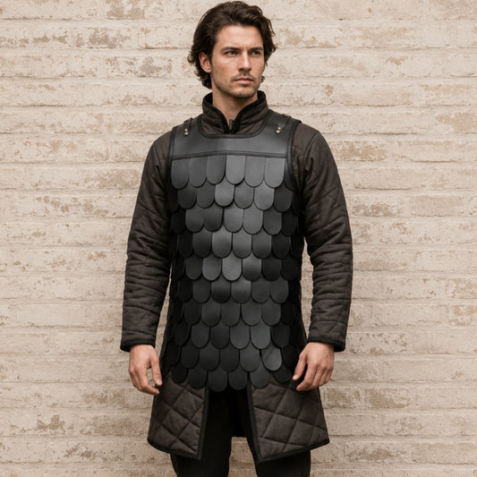 Medieval Leather Scale Armor Costume for LARP, Cosplay & Reenactment