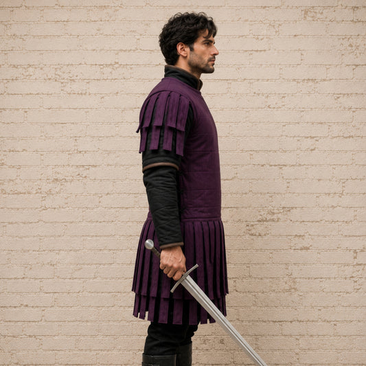 Roman Purple Subarmalis | Padded Cotton Roman Armor | Renaissance Faire & LARP Costume