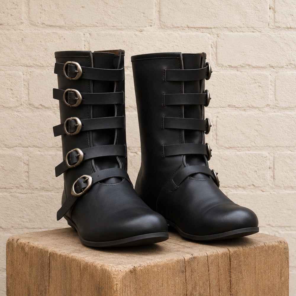 Medieval Leather Boots – Ren Faire, LARP & Pirate Cosplay Footwear