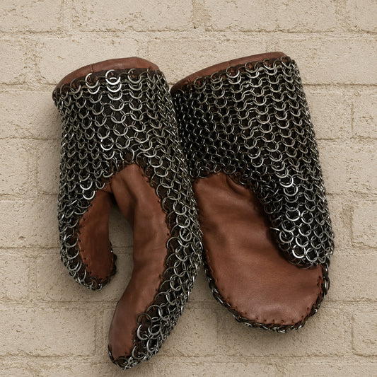 9mm Riveted Mild Steel Chainmail Gloves – Medieval Ren Faire, LARP & Cosplay Armor