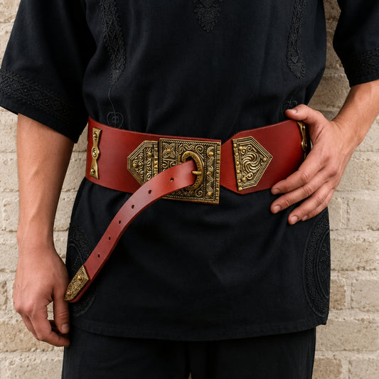 Roman Brown Leather Cingulum Belt for Roman Costume Events & Reenactment