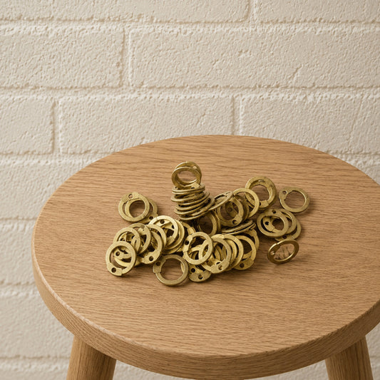 Brass Loose Riveted Rings with Round Rivets for Chainmail Repair – Natural Finish