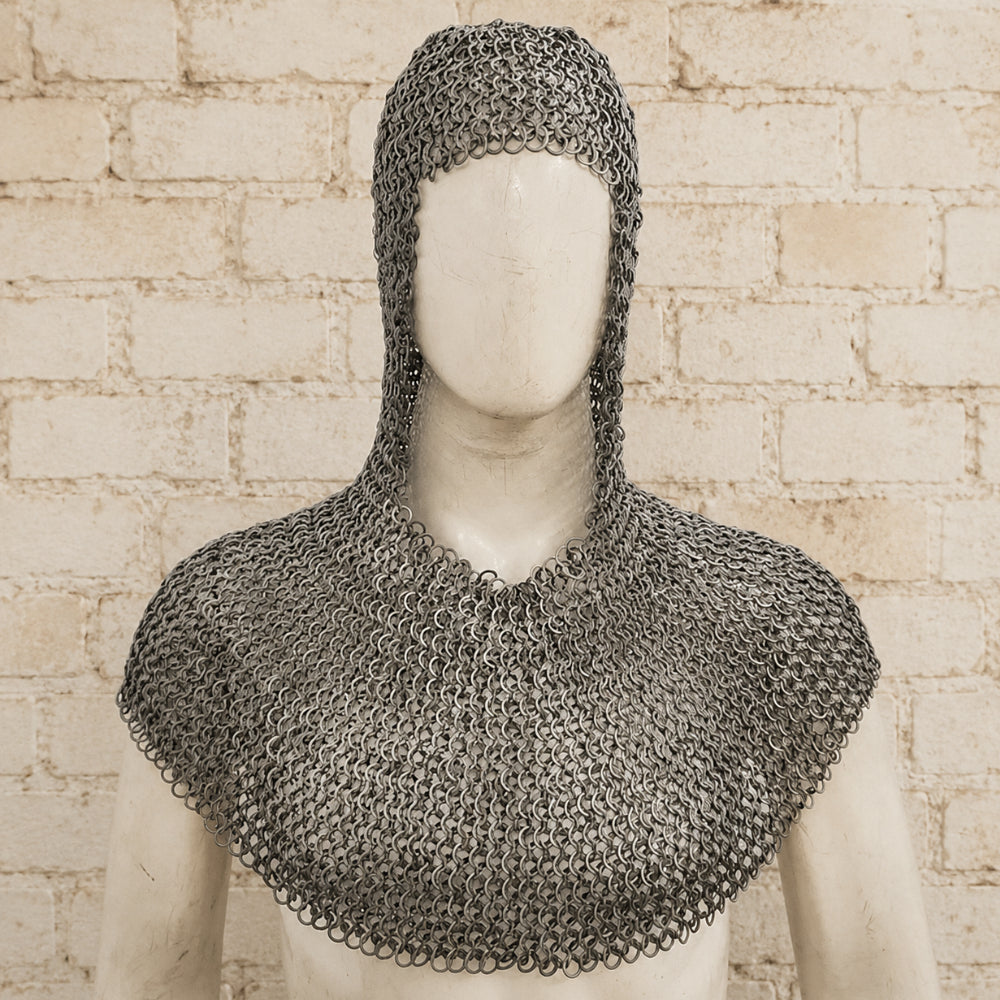 9mm Chainmail Shirt – Short Sleeve Flat Riveted Medieval Hauberk