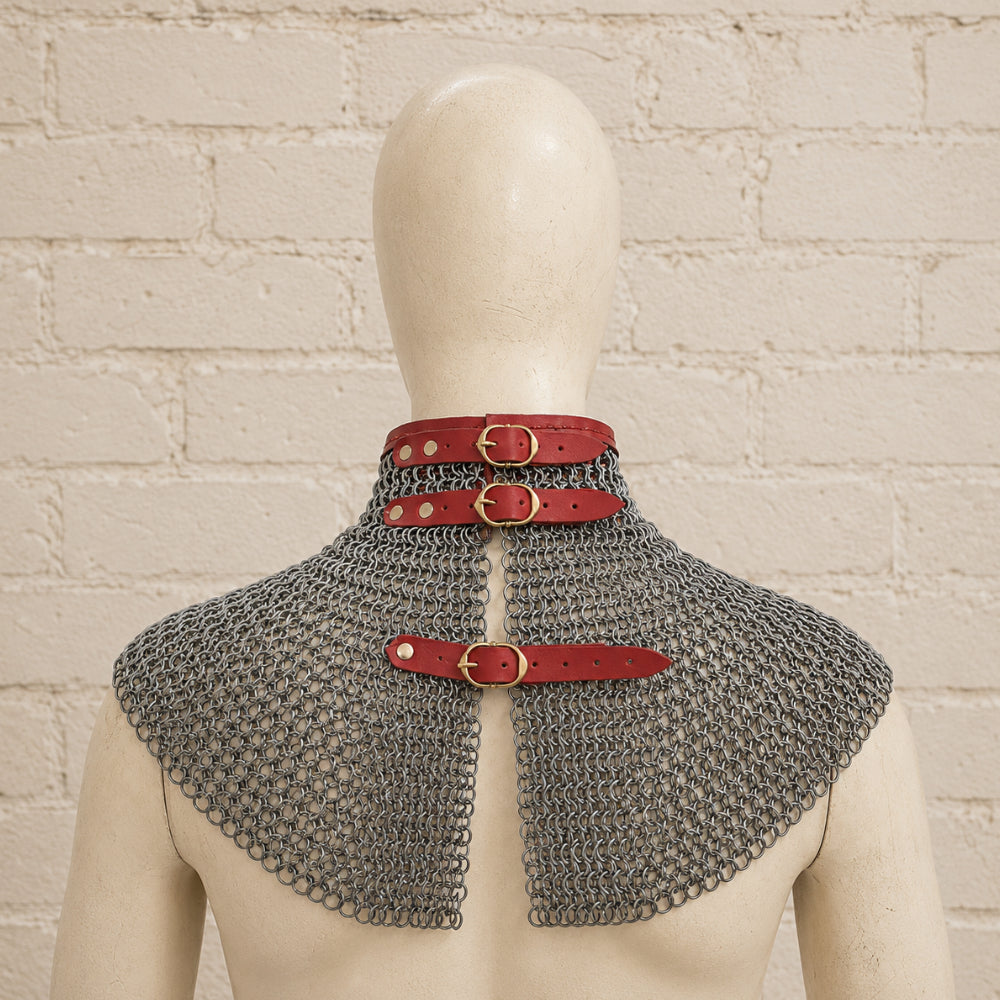 Mild Steel Chainmail Gorget Collar – Medieval Bishop’s Mantle