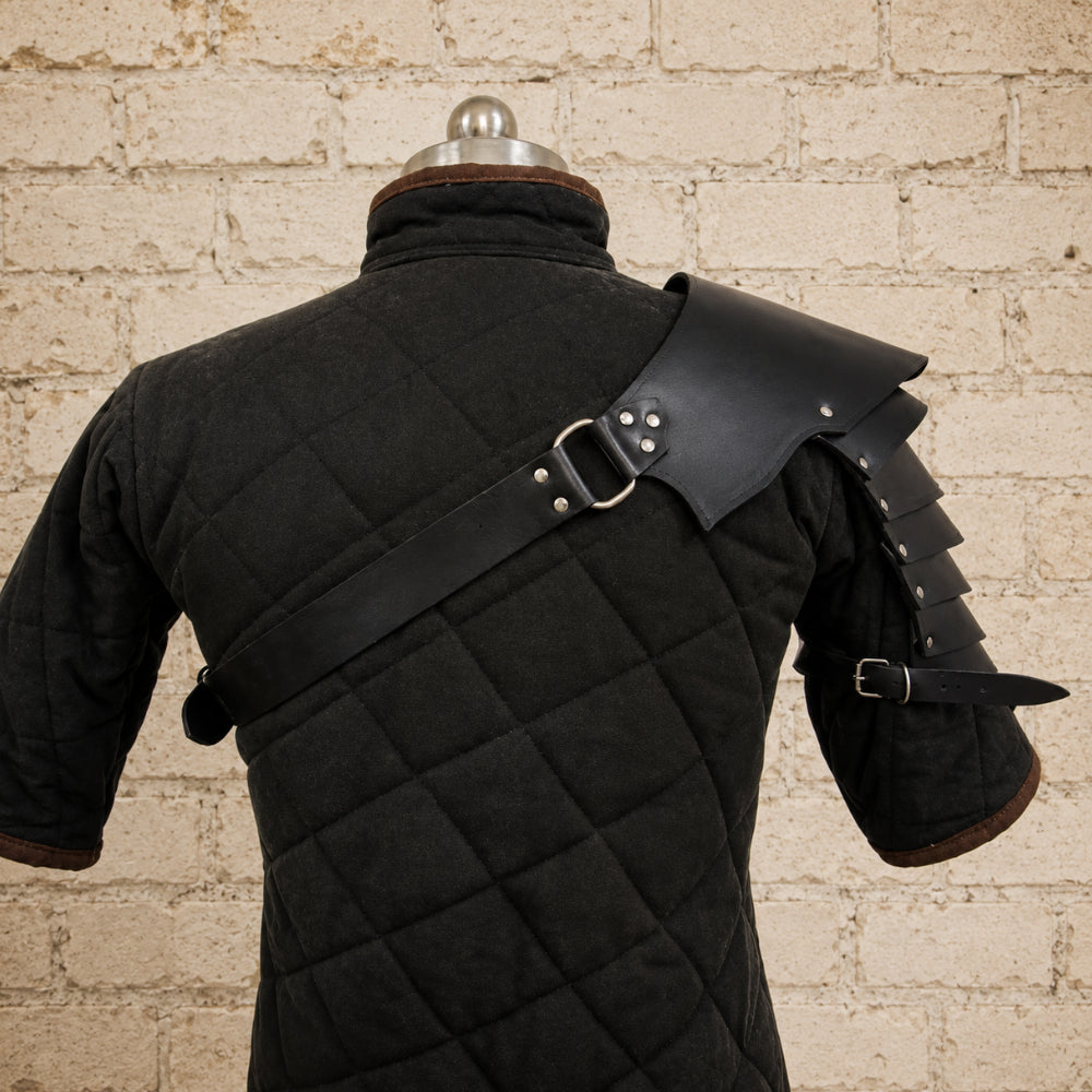 Gladiator Leather Pauldron – Medieval Shoulder Armor for Viking & Warrior Costumes