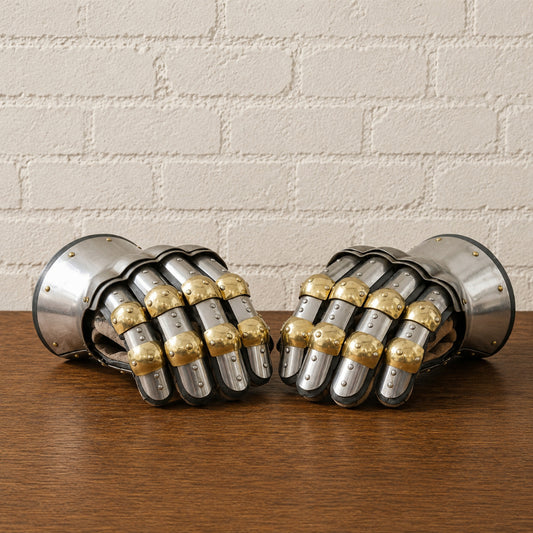 Churburg Style Gauntlets – Handcrafted 16 Gauge Steel Armor Gloves