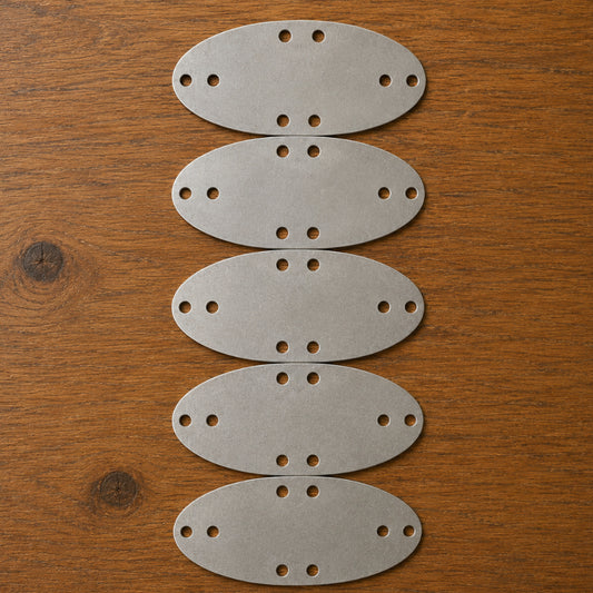 Medieval Visby Lamellar Steel Scales Type 5 – 9.3 × 5.3 cm (Set of 25)