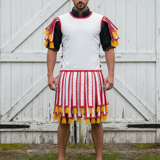 Yellow Roman Subarmalis: Cotton Padded Armor, Ren-faire Costume