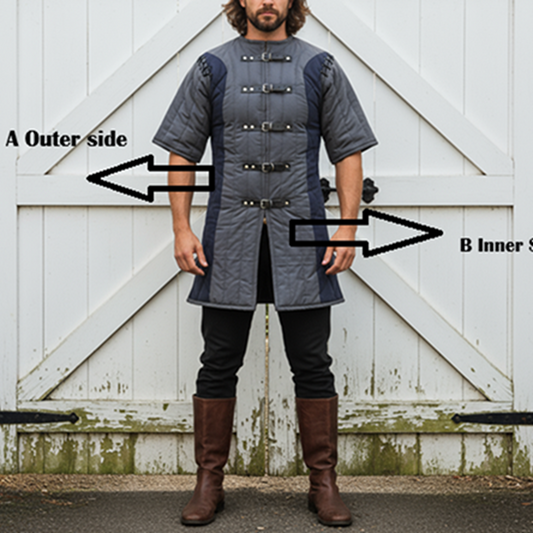 Twin Color Medieval Gambeson, Renaissance fair Costume
