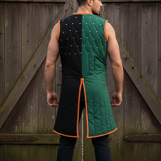 Sleeveless Ren Faire Gambeson, Medieval Padded Costume