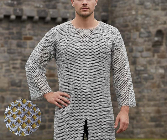 Aluminum Chainmail Shirt – 9mm Round Riveted Rings with Washers