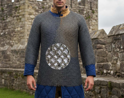 Chainmail Hauberk Shirt – 9mm Round Riveted Rings with Washers