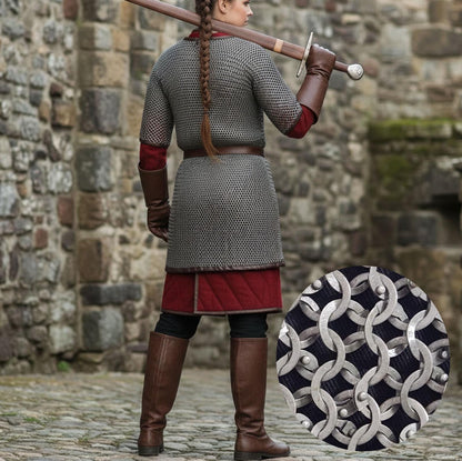 Medieval Chainmail Shirt – 9mm Flat Riveted with Washers