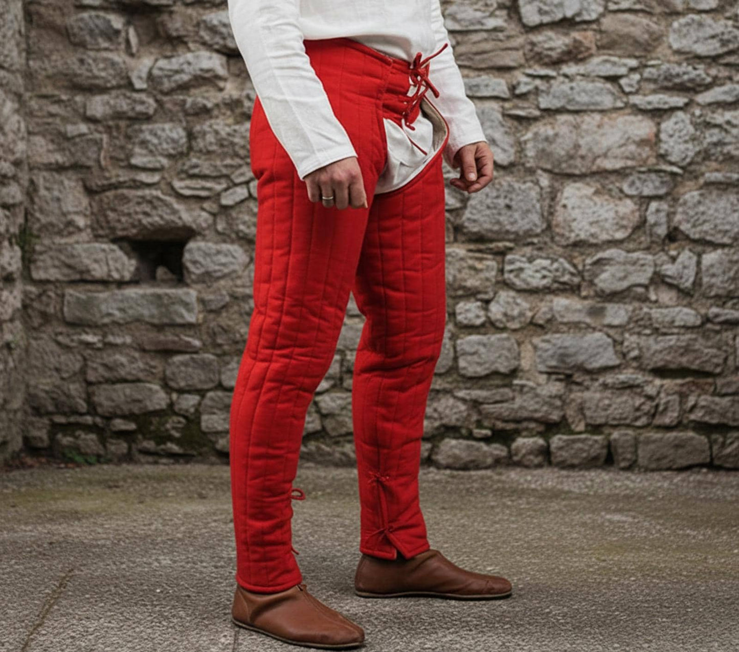 Quilted Cotton Armor Chausses – Medieval Padded Leggings