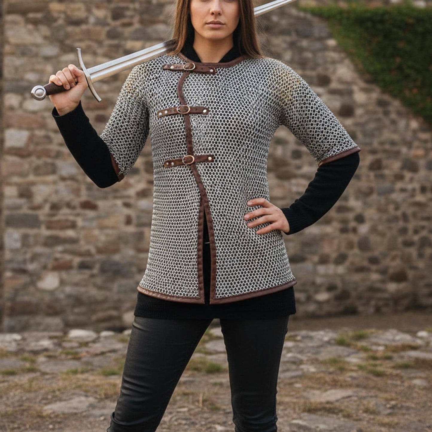 Medieval Chainmail Shirt – Flat Riveted with Washers
