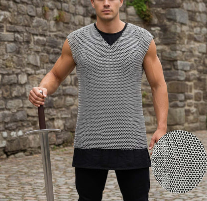 Sleeveless Butted Chainmail Shirt | Renaissance Fair Armor