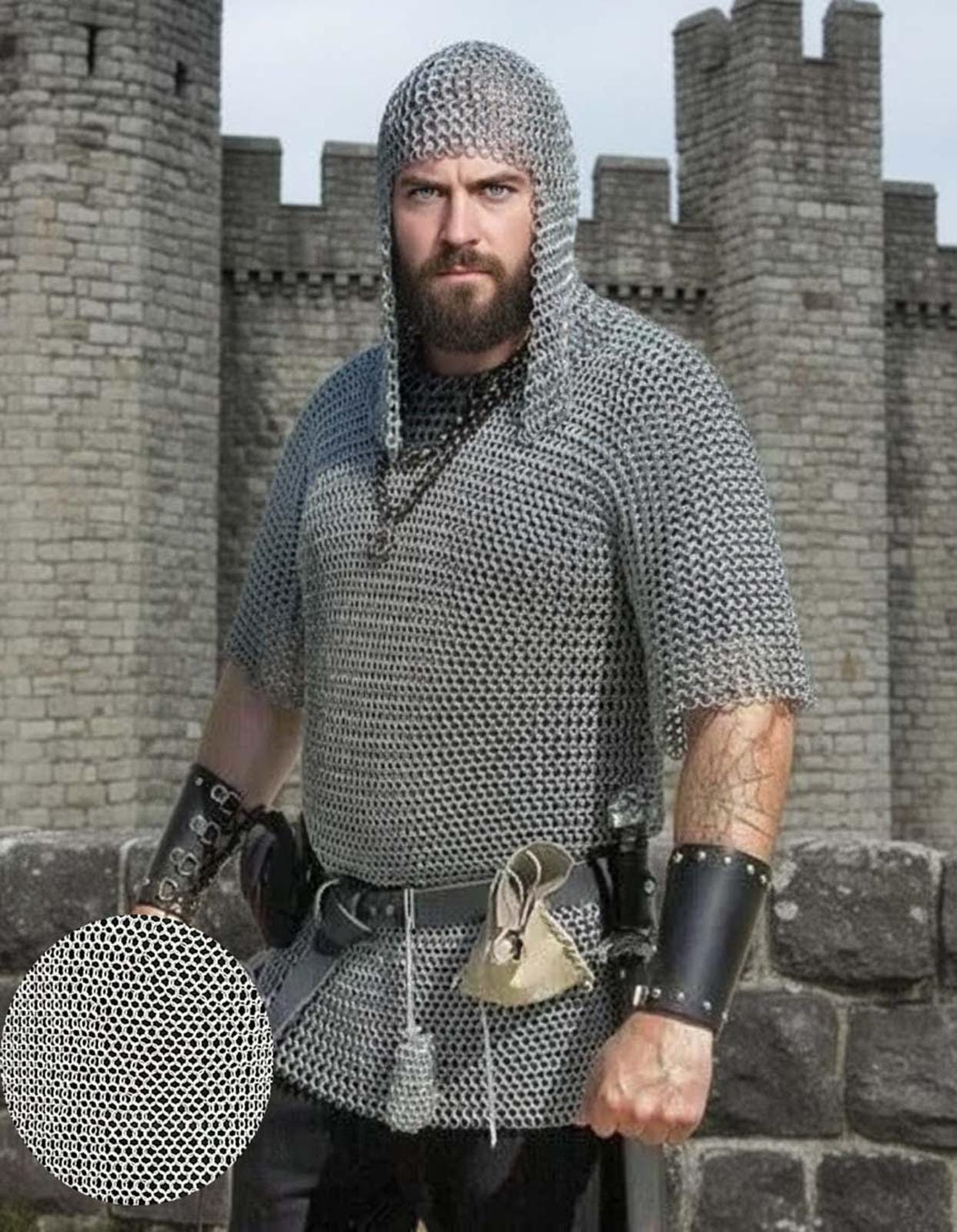 Ren Faire Butted Chainmail Shirt with Coif