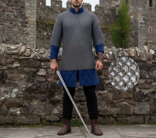 Chainmail Hauberk Shirt – 9mm Round Riveted Rings with Washers