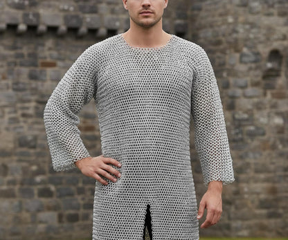 Aluminum Chainmail Shirt – 9mm Round Riveted Rings with Washers