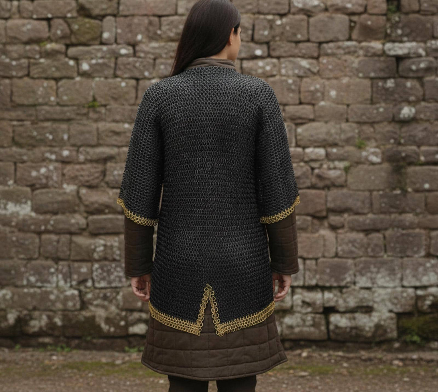 Chainmail Shirt – 8MM Flat Riveted Rings with Washers and Brass Rows