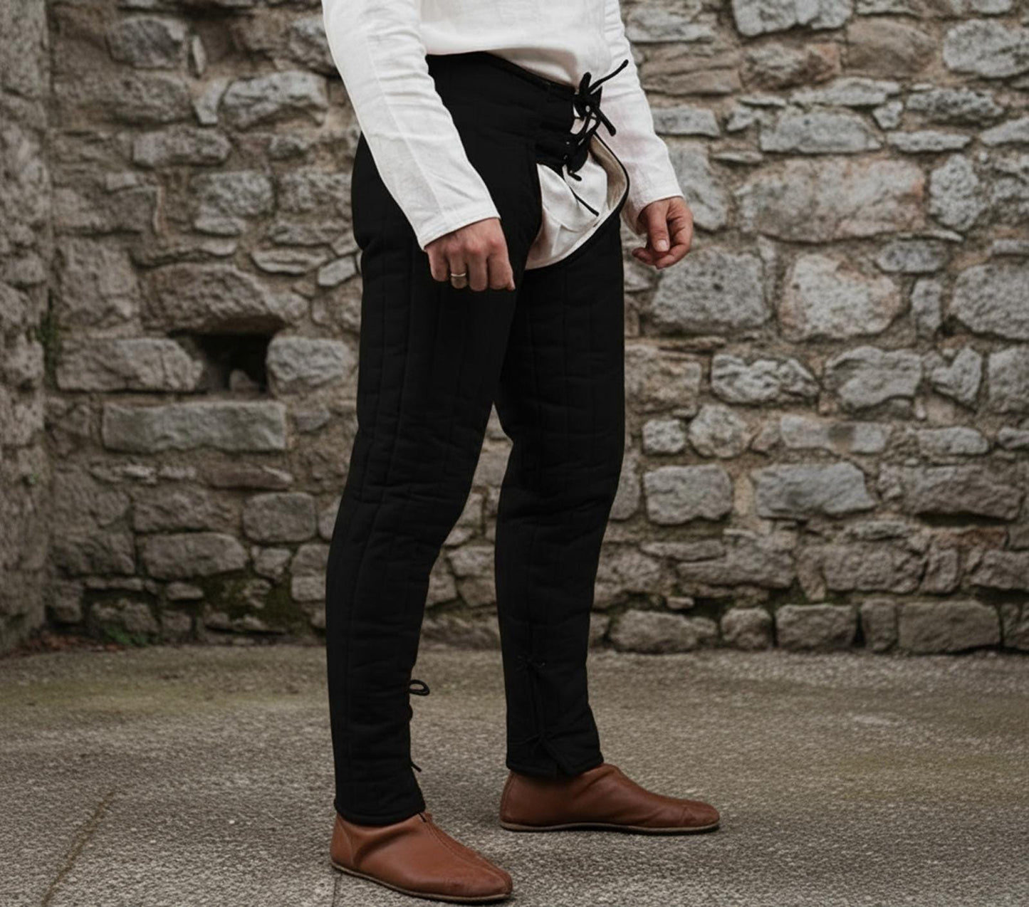 Quilted Cotton Armor Chausses – Medieval Padded Leggings