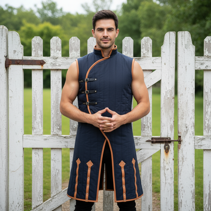 Medieval Sleeveless Gambeson Long Length | LARP & Halloween Costume