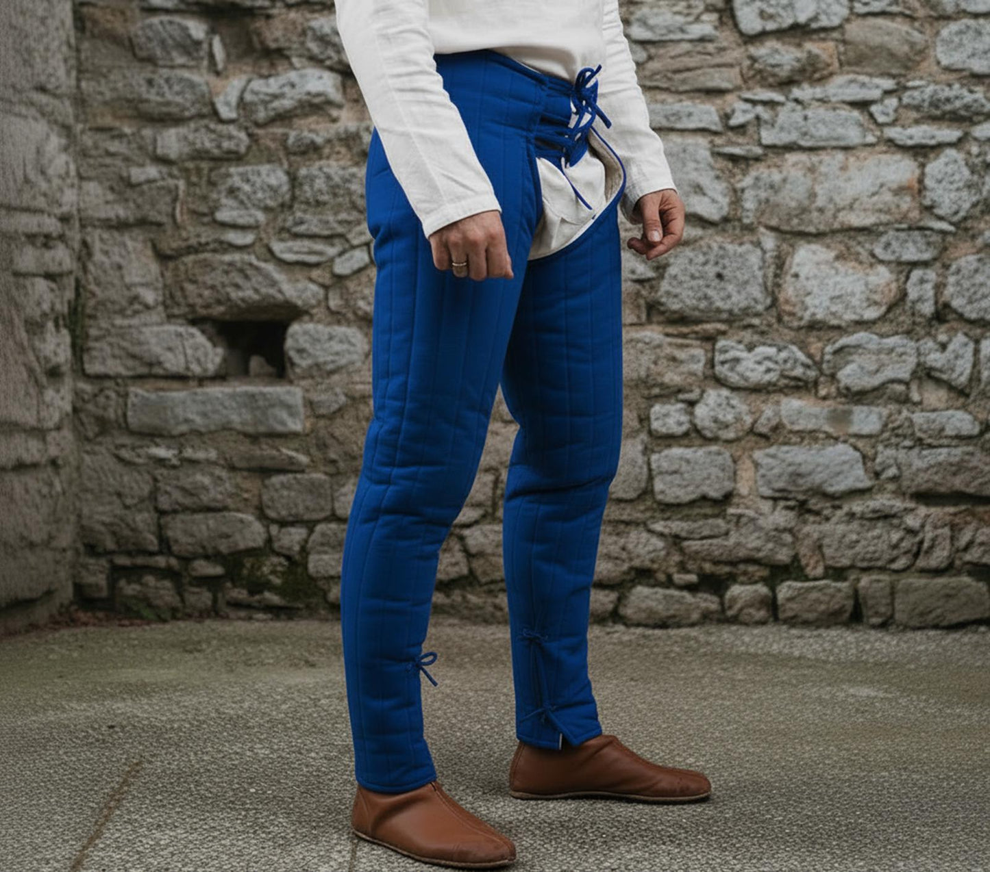 Quilted Cotton Armor Chausses – Medieval Padded Leggings