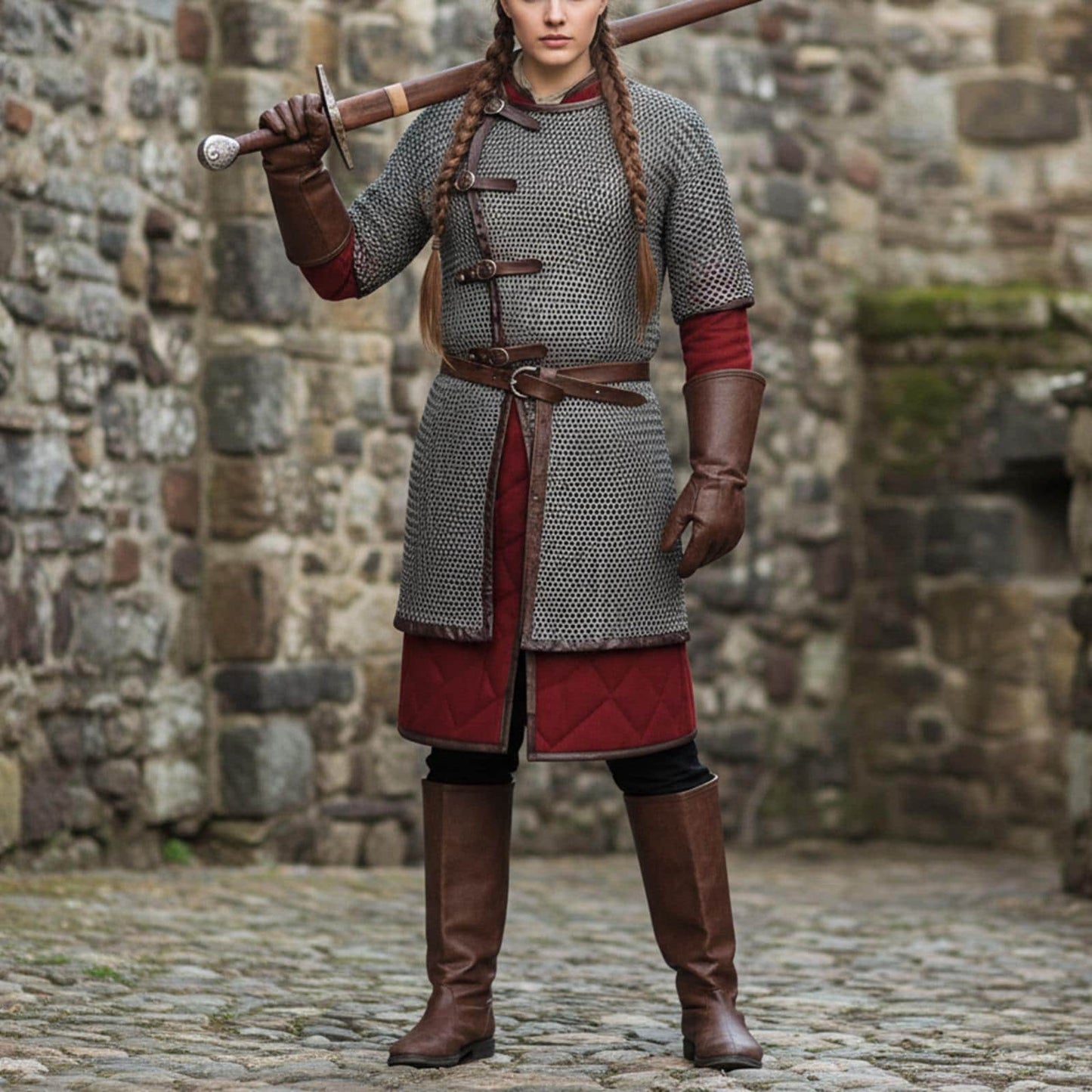Medieval Chainmail Shirt – 9mm Flat Riveted with Washers