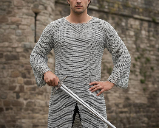 Aluminum Chainmail Shirt – 9mm Round Riveted Rings with Washers