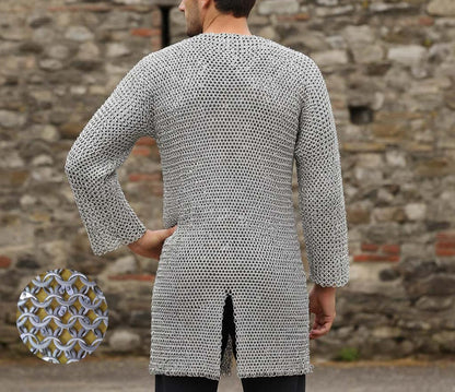 Aluminum Chainmail Shirt – 9mm Round Riveted Rings with Washers