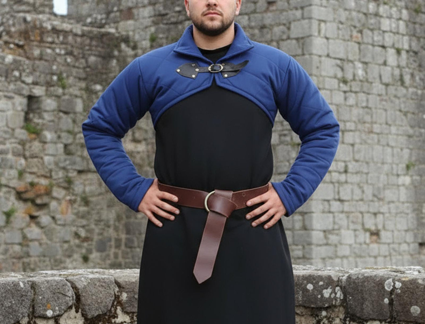 Medieval Viking LARP Costume – Cotton Gambeson with Sleeves