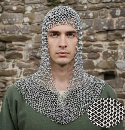 Medieval Butted Chainmail Coif – Ren Faire & LARP