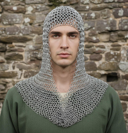 Medieval Butted Chainmail Coif – Ren Faire & LARP