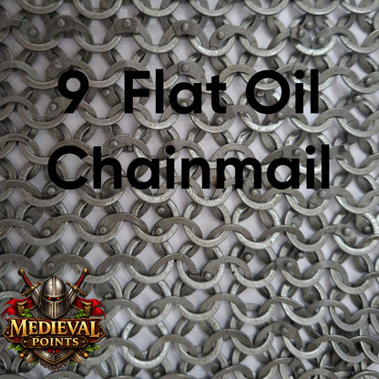 9 mm flat chain-mail Shirt : Riveted Rings with solid rings Hauberk for Halloween gift