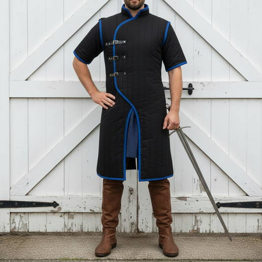 Ren faire Gambeson | Grey medieval Outfit