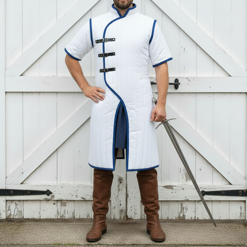 Ren faire Gambeson | Grey medieval Outfit