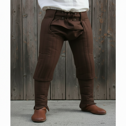 Medieval Padded Cotton Leggings - Quilted Chausses for SCA Armor & LARP Costume - Under Leg Protection