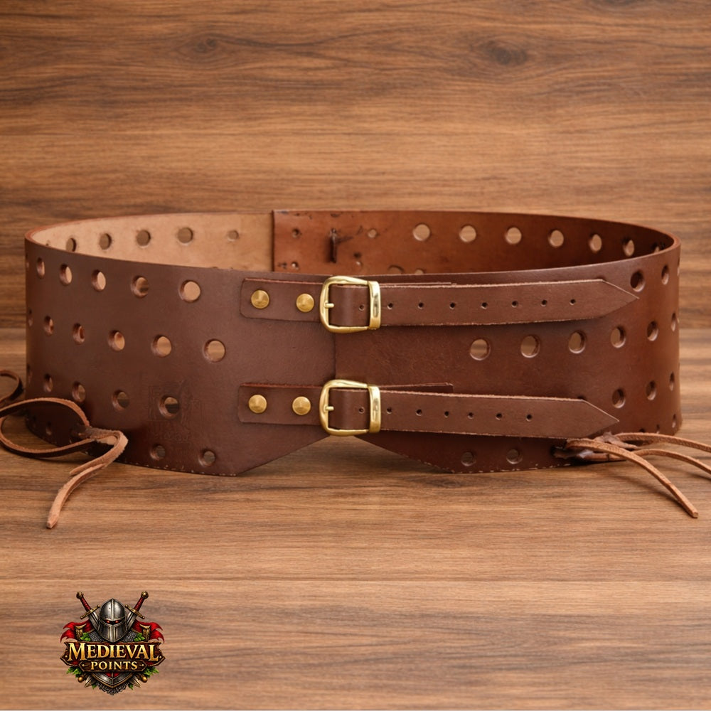Medieval Leather Belt - Hold Padded Chausses For Ren-faire & HMB Event