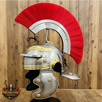 Roman Centurion Helmet ,New Roman helmet With Red Plume