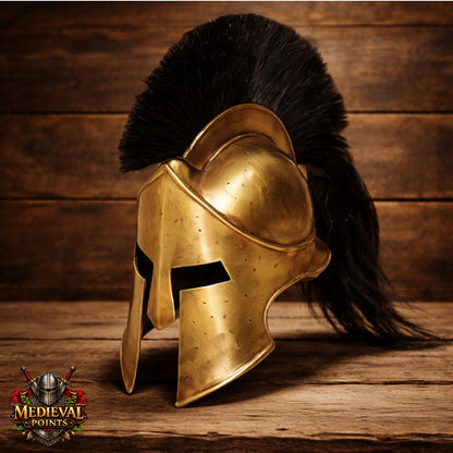 Brass Antic Spartan Warrior Helmet: 300 Movie Replica,  Spartan helmet
