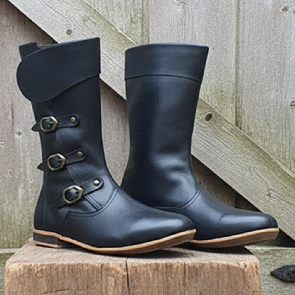 Medieval Leather Boots | Viking Shoes for Ren Faire & LARP, Reenactment  Shoes