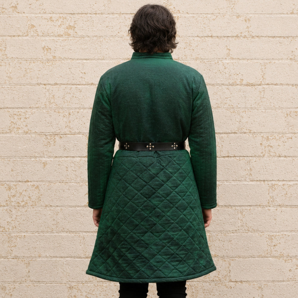 Quilted Medieval Gambeson in Brown | Renaissance Faire & LARP Costume