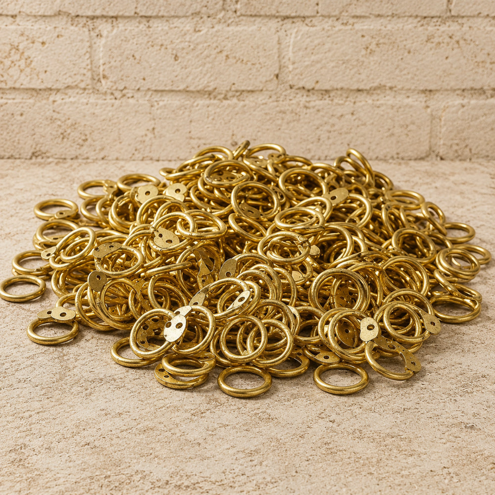 Brass Riveted Round Rings for Medieval Chainmail Repair – Natural Finish