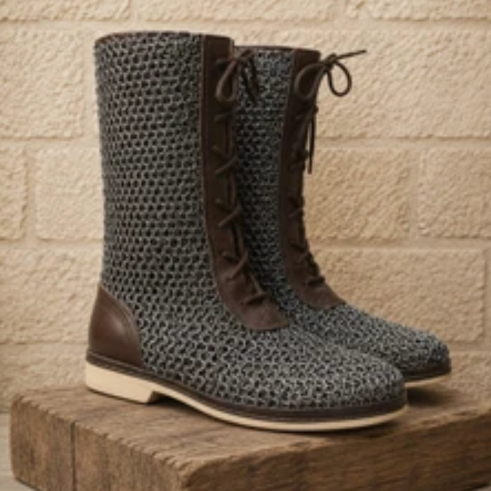 Stainless Steel Chainmail Boots – Viking Armor Footwear for LARP, Reenactment & Medieval Events