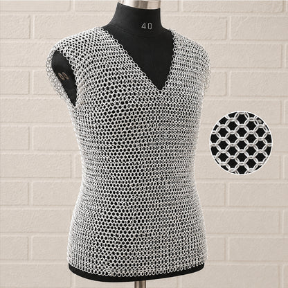 Medieval Chainmail Shirt – 9mm Butted Ring Chainmail Vest for LARP, Cosplay & Reenactment