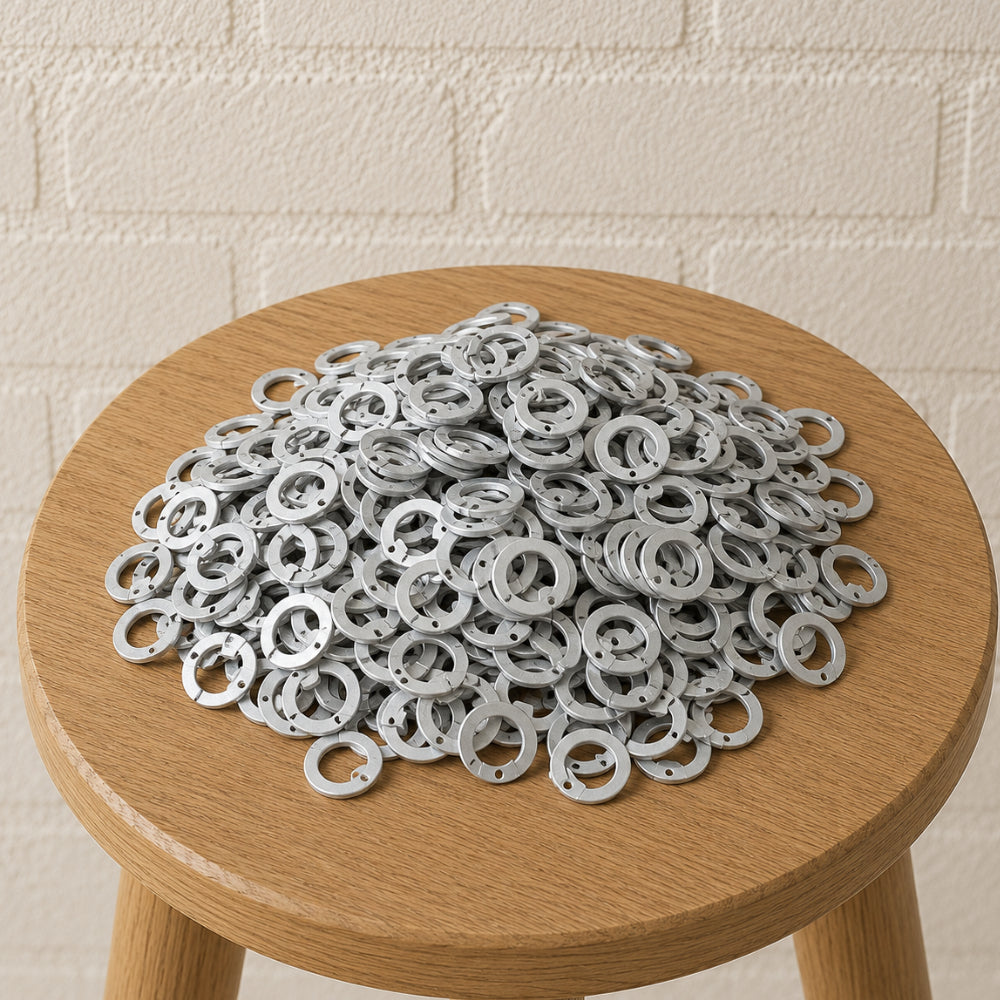 16 Gauge Aluminum Chainmail Rings – 10mm Flat Rings