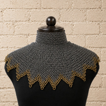 9mm Chainmail Gorget Collar – 8mm Flat Riveted & Solid Mild Steel Armor