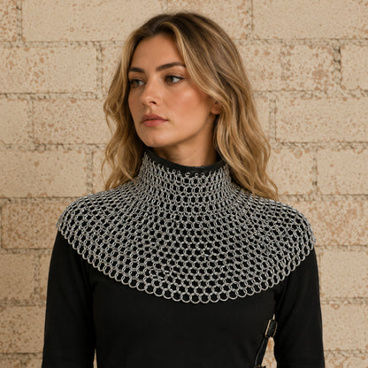 Aluminium Riveted Chainmail Collar & Bishop Mantle – 9mm Rings