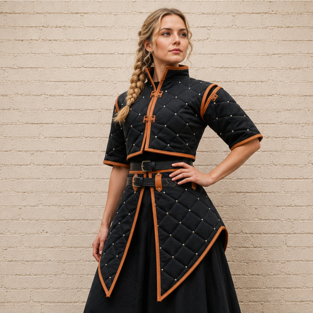Women's Medieval Padded Gambeson Costume | Renaissance Faire, LARP & Halloween Armor Outfit